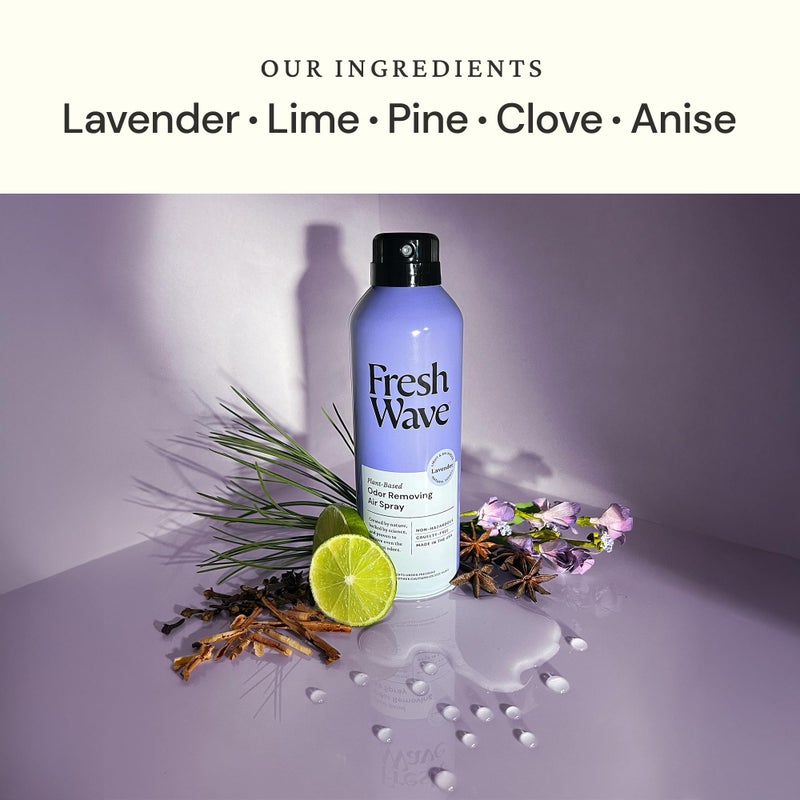 Fresh Wave Lavender Odor Eliminator Spray & Air Freshener, 8 oz. | Pack of 2 | Non-Aerosol, Fine Mist | Safer Odor Relief | Natural Plant-Based Odor Eliminator | For Furniture, Fabrics & Trash - Image 2